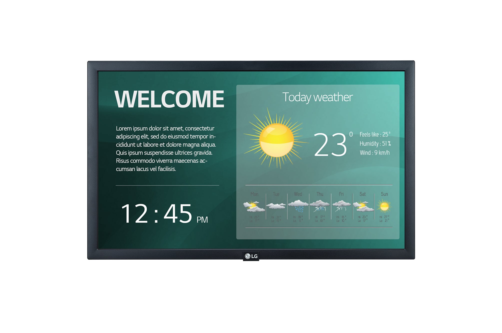 LG 22" 22SM3G-B webOS Small-Sized Signage Display
